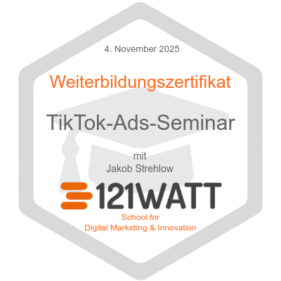 TikTok Ads Zertifizierung